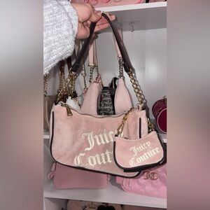 Juicy couture shoulder bag in pink with mini bag included